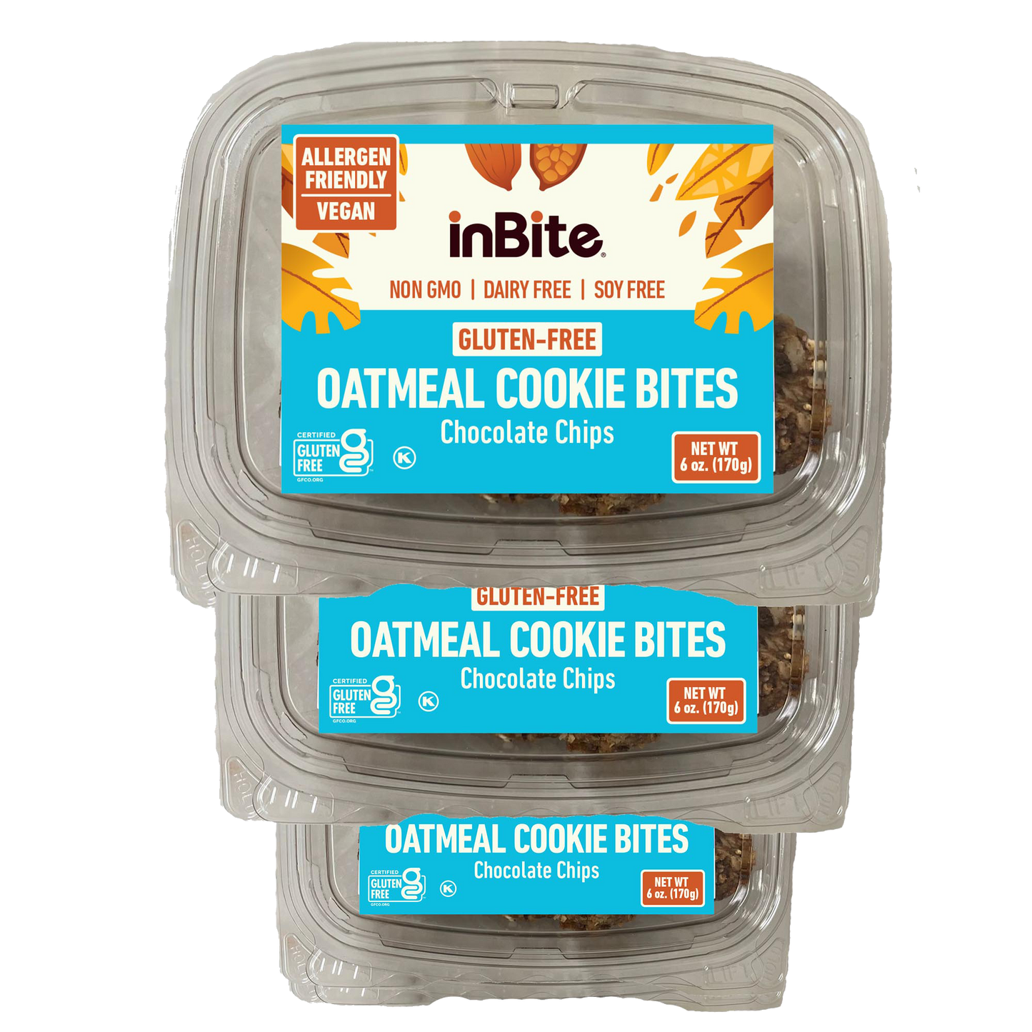 Oatmeal Cookie Bites - 6 oz Container: Gluten-Free Oatmeal Cookies – Allergen-Friendly & Vegan Delight