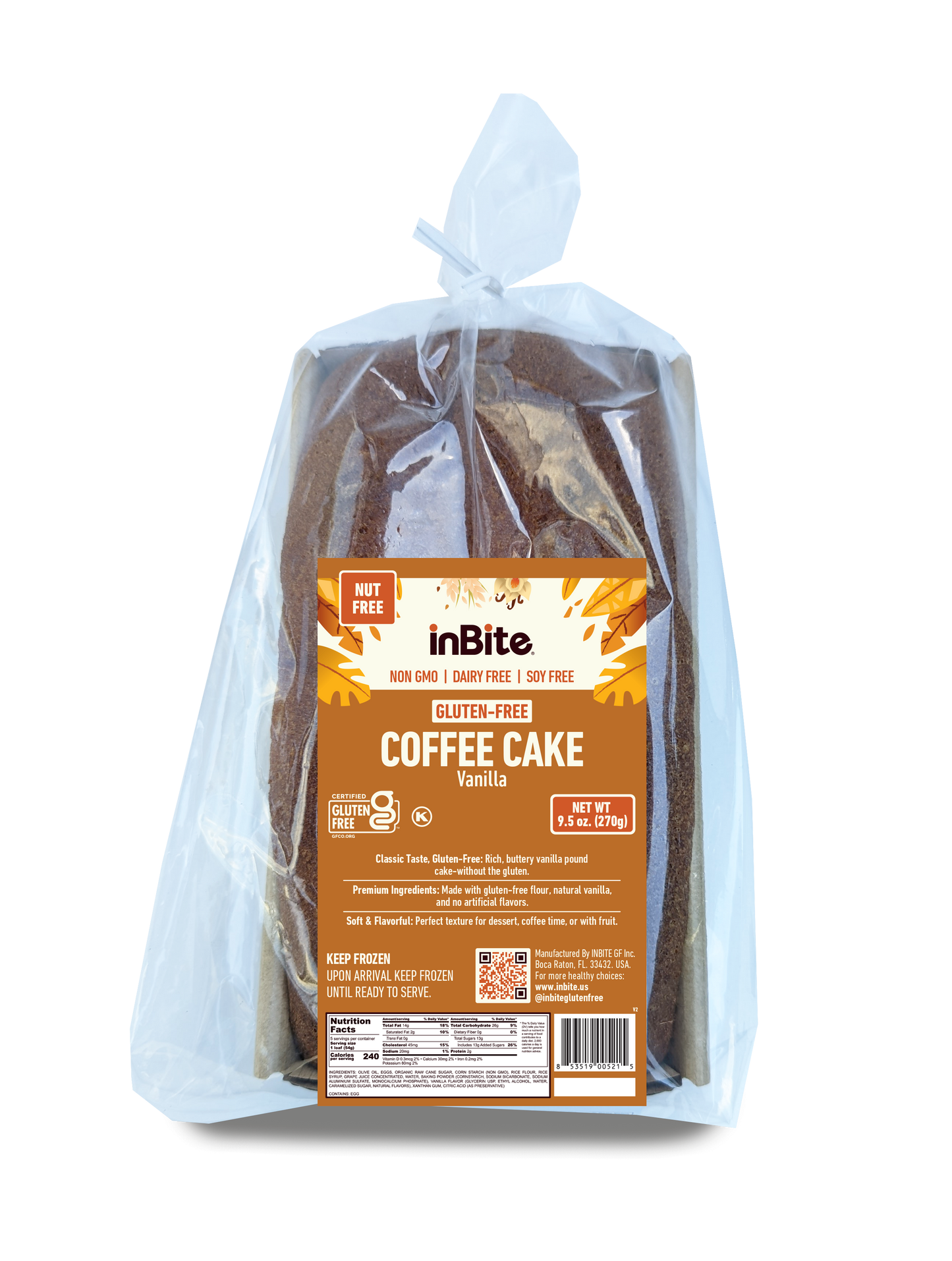 Coffee Cake: 1 Loaf - 9.5 oz