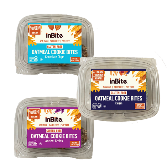 Oatmeal Cookie Bites - 6 oz Container: Gluten-Free Oatmeal Cookies – Allergen-Friendly & Vegan Delight