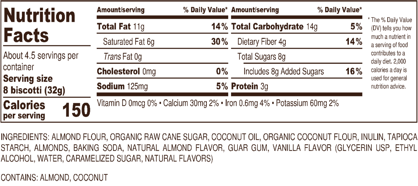 Vegan Gluten-Free Mini Biscotti: Almond Original - 5.3oz