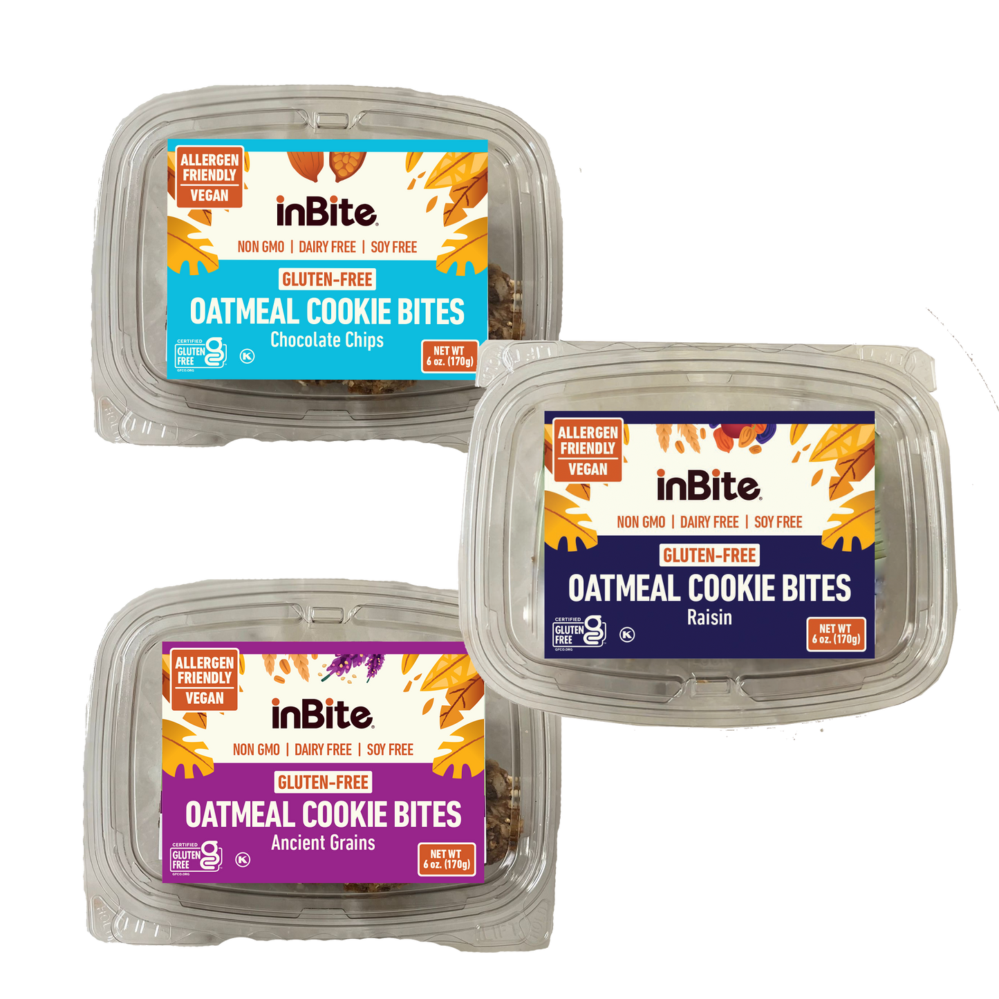 Oatmeal Cookie Bites - 6 oz Container: Gluten-Free Oatmeal Cookies – Allergen-Friendly & Vegan Delight