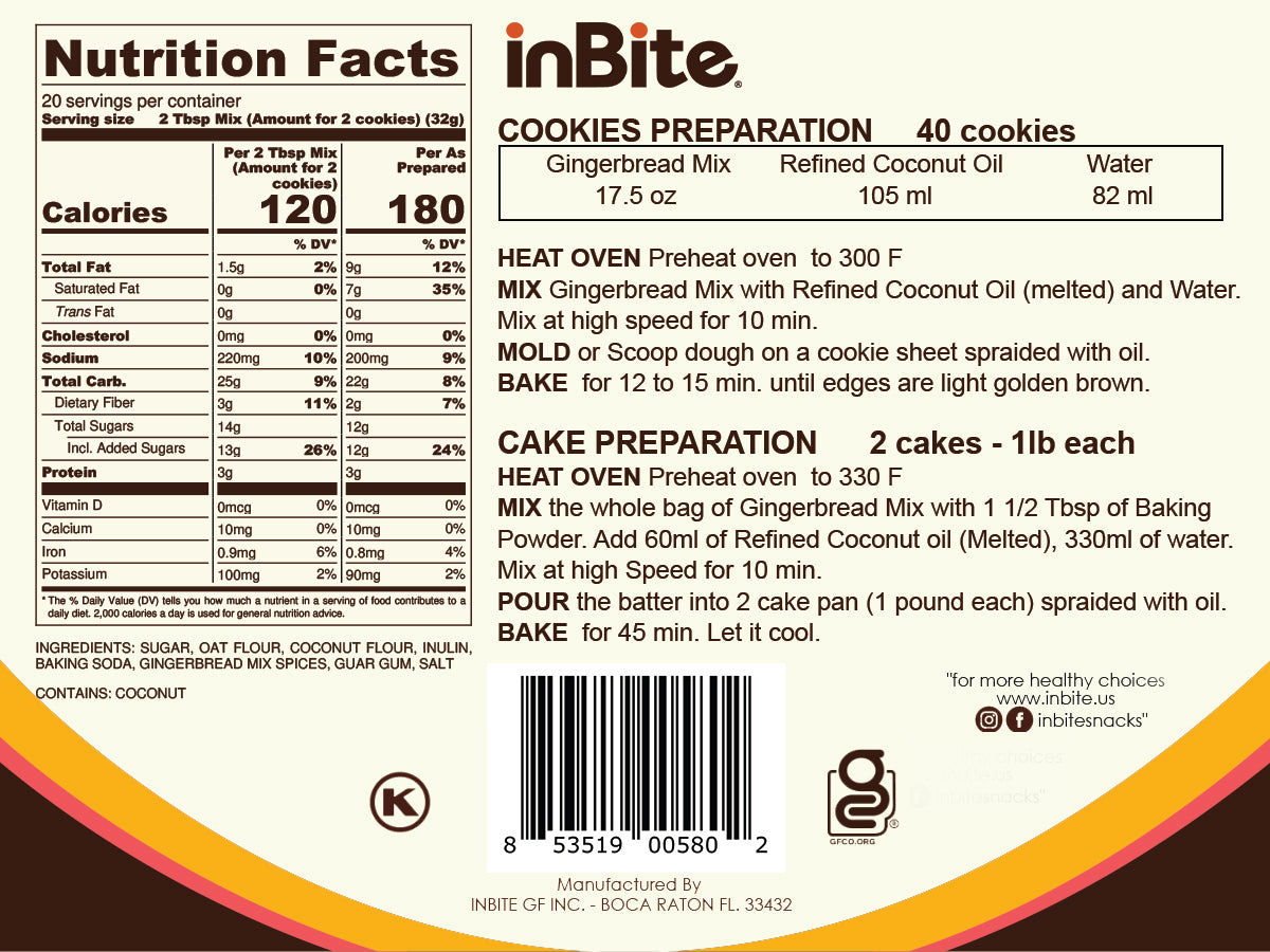Vegan gluten free gingerbread cookies and cake inbite