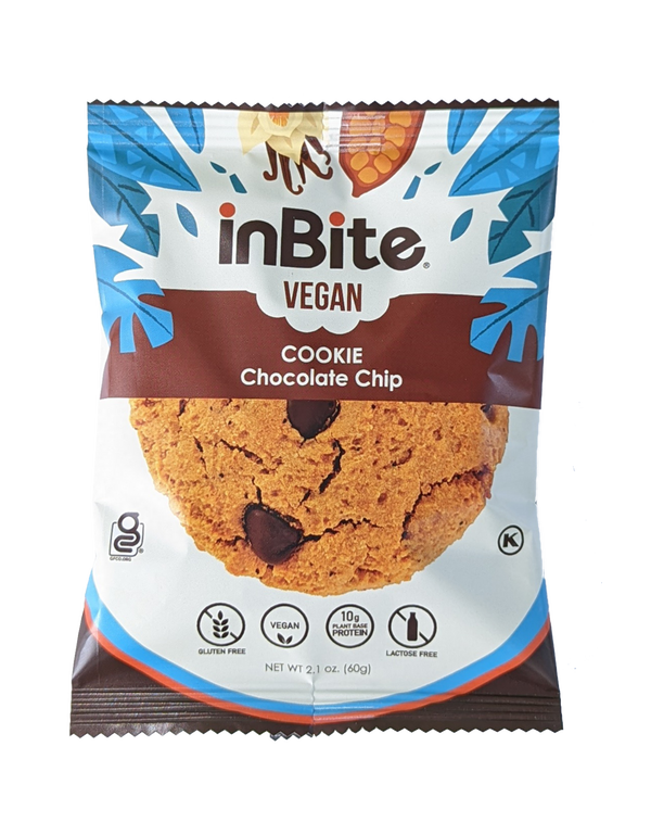 High Protein Vegan GF Cookie: Chocolate Chip - 2.1oz (4 Pack)